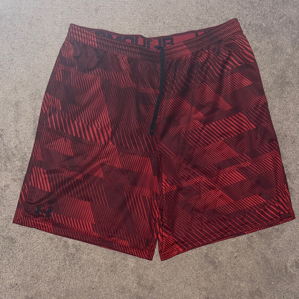 Under Armour Geometric Red Shorts